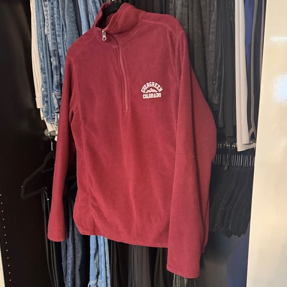 Maroon Quarter-Zip Pullover - Picture 5 of 6